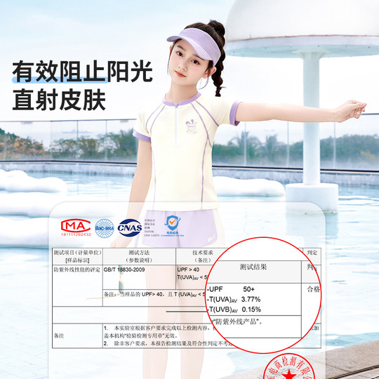 Детский купальник с откидной спинкой, разделенный солнцезащитный купальник для девочек