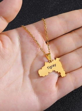 极速新款欧美时尚热销不锈钢埃塞C俄比亚提格雷区吊坠项链饰品男