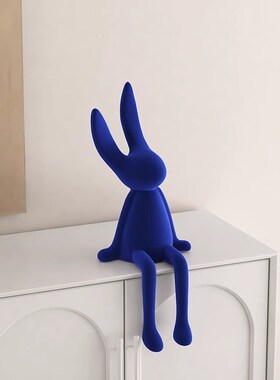 速发龛姿兔子摆件客厅电视柜酒柜壁坐玄关小众高级感装面家居桌饰