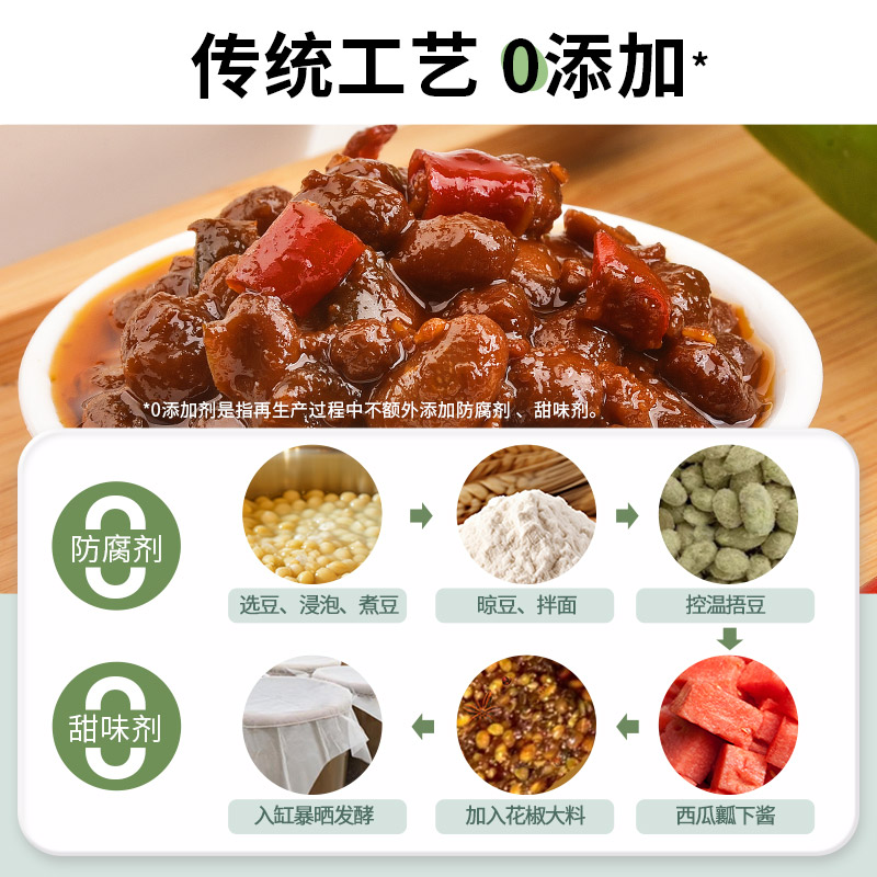 无添加黄豆酱西瓜酱豆开封官方旗舰店河南安徽特产正宗老式香辣味 - 图0