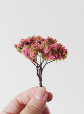 极速微景观苔藓各种7厘米樱花树桃花树仿真造景S绿植迷你树装饰摆