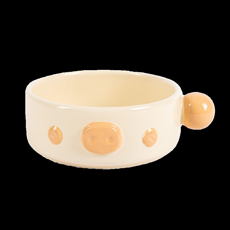 极速猫碗陶瓷护颈宠物碗猫u咪狗零食盘子防打翻可爱小猪狗碗猫盆 - 图3