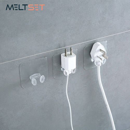 极速3pcs/lot Cable Wire Wall HooBks Transparent Kitchen Bath - 图0