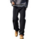 Black jeans jeep trousers loose wide leg pants for men