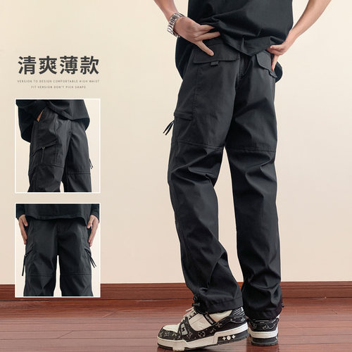 JEEP SPIRIT吉普三防工装冲锋裤男士直筒裤秋冬加绒休闲裤子男款 - 图0