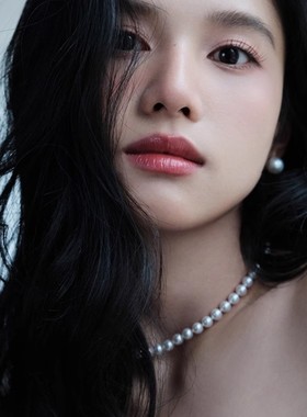 法式维纳斯丝绸澳白珍珠项链女轻奢小众毛衣链高级感锁骨链