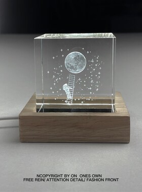 新品宇航员终会找到他的月亮z,你也会浪漫治愈系摆件朋友生日