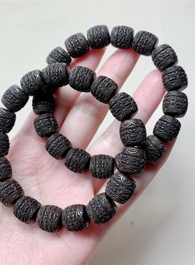 新品越南沉香回纹j老型珠女款手链 男女款沉香手串 文玩盘玩女款
