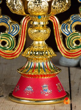 速发雕花八摆合金彩绘供具吉吉八宝雕花八祥祥家居供件