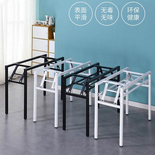 折叠桌子腿支架长条桌腿课桌架弹簧桌支架桌子脚桌腿支架弹折联严 - 图0