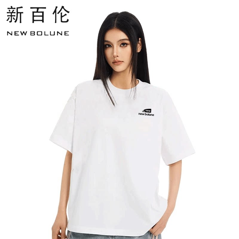 New Bolune/新百伦官方正品夏季男女圆领短袖休闲T恤