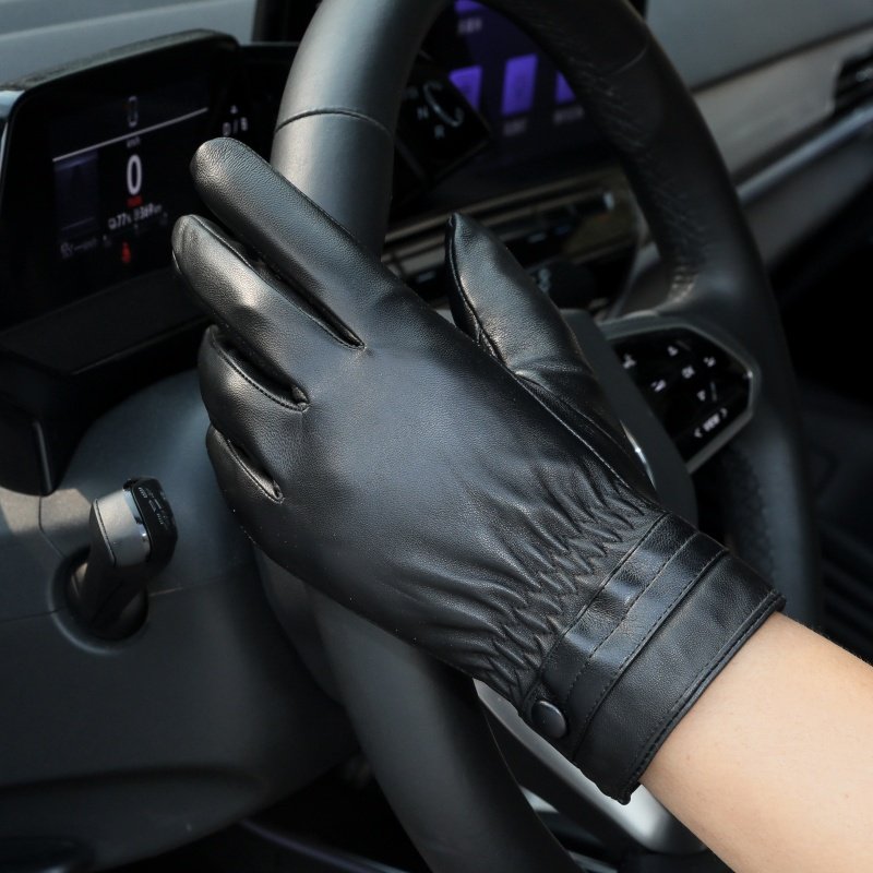 羊皮手套男士秋冬季加绒加厚保暖防风全掌可触屏骑行户外礼盒装,淘宝优惠券,粉丝福利购,淘宝优惠卷