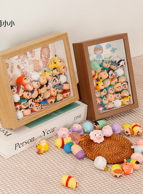 钩织团子收纳展示框5cm摆台