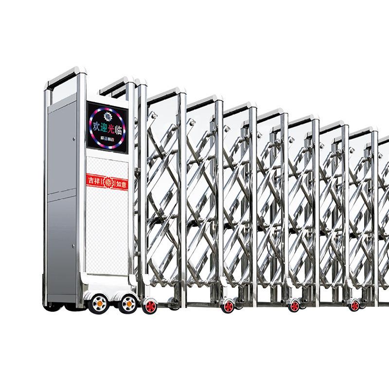 不锈钢智能电动伸缩门学校工厂政府机关遥控大门别墅写字楼遥控门 - 图3