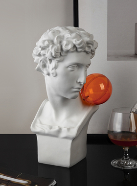 速发大卫雕物人塑半身人像摆客件厅玄关艺术家居装饰品摆设