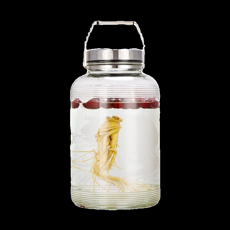 Special wine bottle for soaking wine, ginseng soaking wine jar, high-end sealed jar, household ten kilograms O20 kilograms glass wine with faucet