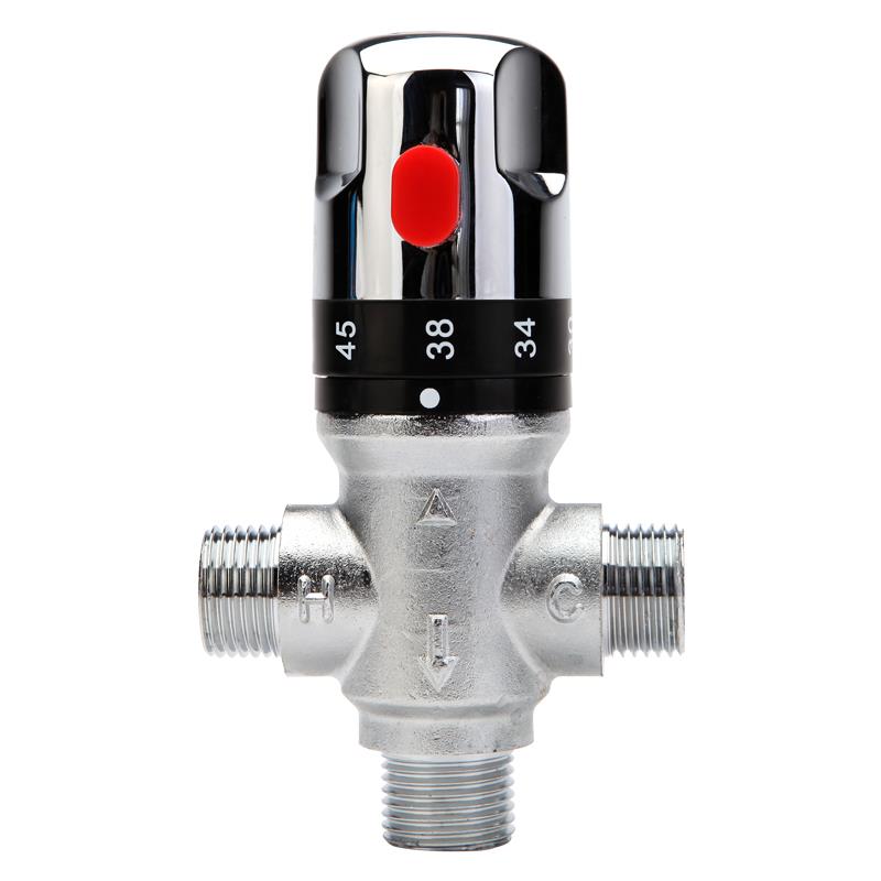 Constop all-copper thermostatic valve solar mixing valve surface-mounted shower water heater temperature control valve faucet pipe valve