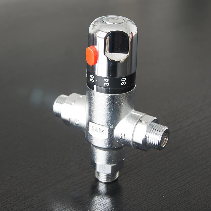 Constop all-copper thermostatic valve solar mixing valve surface-mounted shower water heater temperature control valve faucet pipe valve