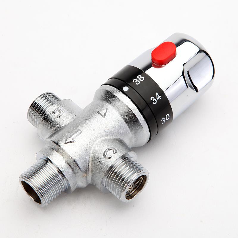 Constop all-copper thermostatic valve solar mixing valve surface-mounted shower water heater temperature control valve faucet pipe valve