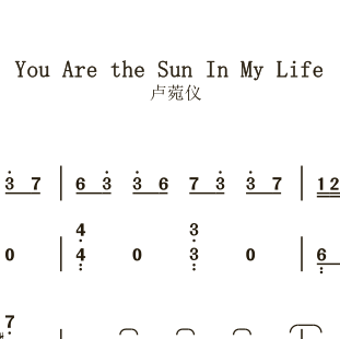 卢苑仪《You Are the Sun In My Life》 钢琴谱 五线谱 简谱 弹唱,淘宝优惠券,粉丝福利购,淘宝优惠卷