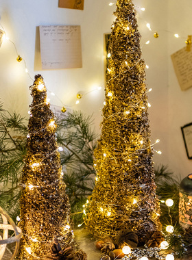 速发 浪漫氛绕灯串闪亮星星灯饰圣诞节日派彩气缠对灯装饰品