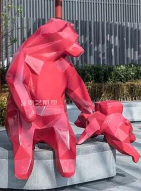 玻璃钢彩绘卡通吉祥物雕塑定制户外大型广场松鼠IP美陈创意摆件