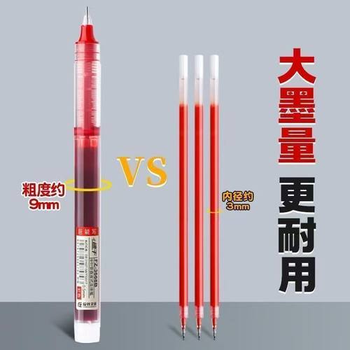 旅行用品速干直液式中性笔大容量户外走珠笔0.5学生用针管笔 - 图2