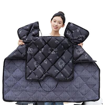 电动车挡风被冬季加绒加厚电瓶摩托车防水防风罩春秋四季通用新款