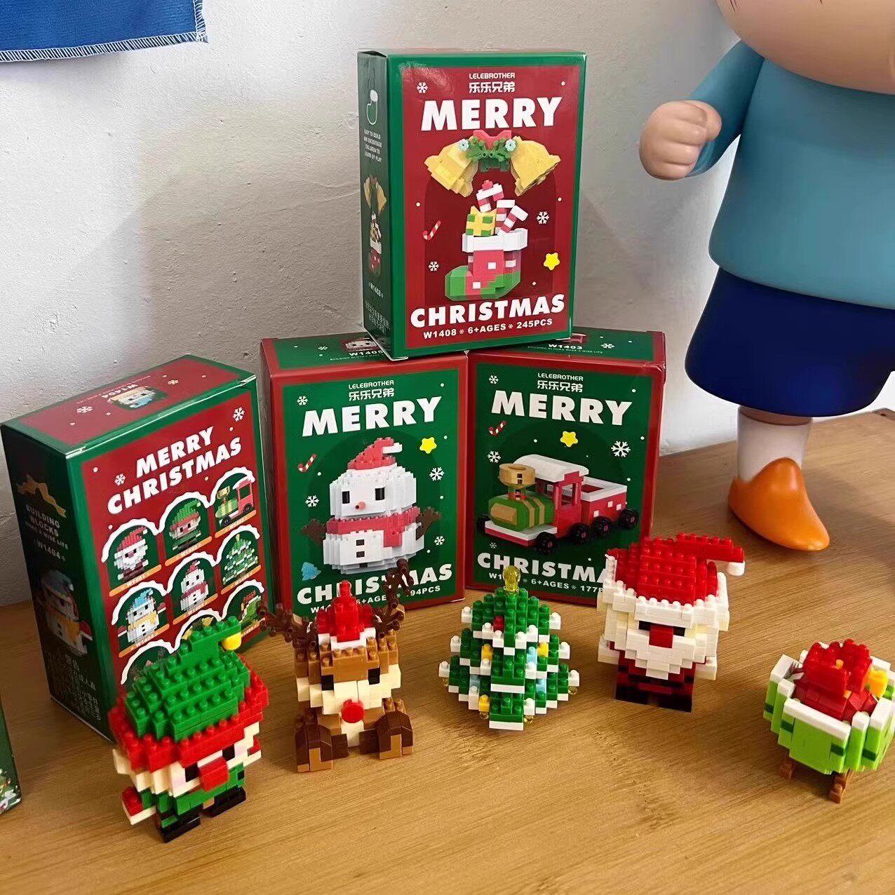 可爱圣诞节送闺蜜情侣节日氛拼装mini拼插立体积木LK