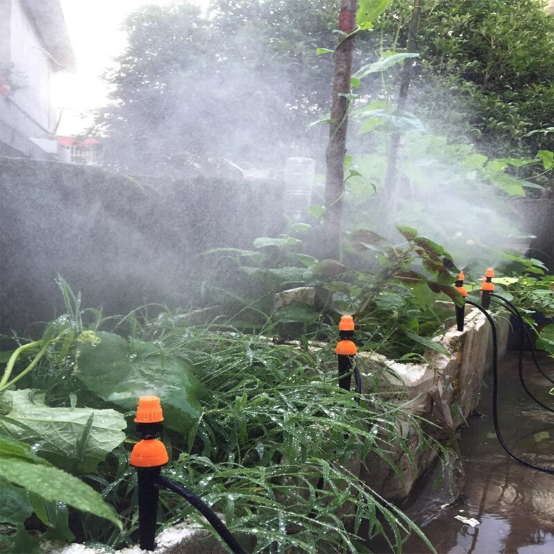 家用花园灌溉阳台自动定时浇花器定时浇水器地插杆喷雾化喷头套装 - 图1