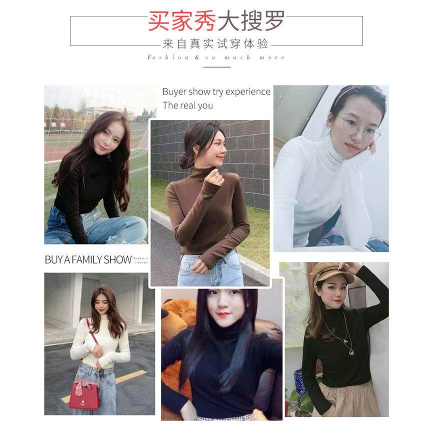 半高领双面德绒打底衫女秋冬内搭2025年新款加厚女士保暖上衣洋气,淘宝优惠券,粉丝福利购,淘宝优惠卷