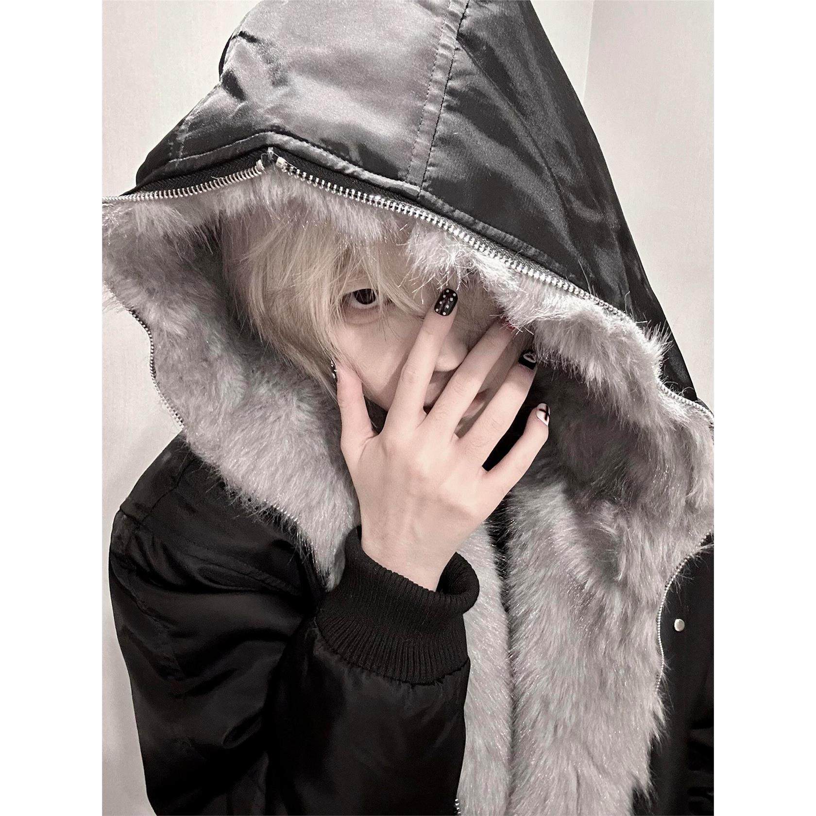 亚文化狼王座山雕棉服女冬季新款加厚棉衣外套宽松保暖bomber夹克,淘宝优惠券,粉丝福利购,淘宝优惠卷