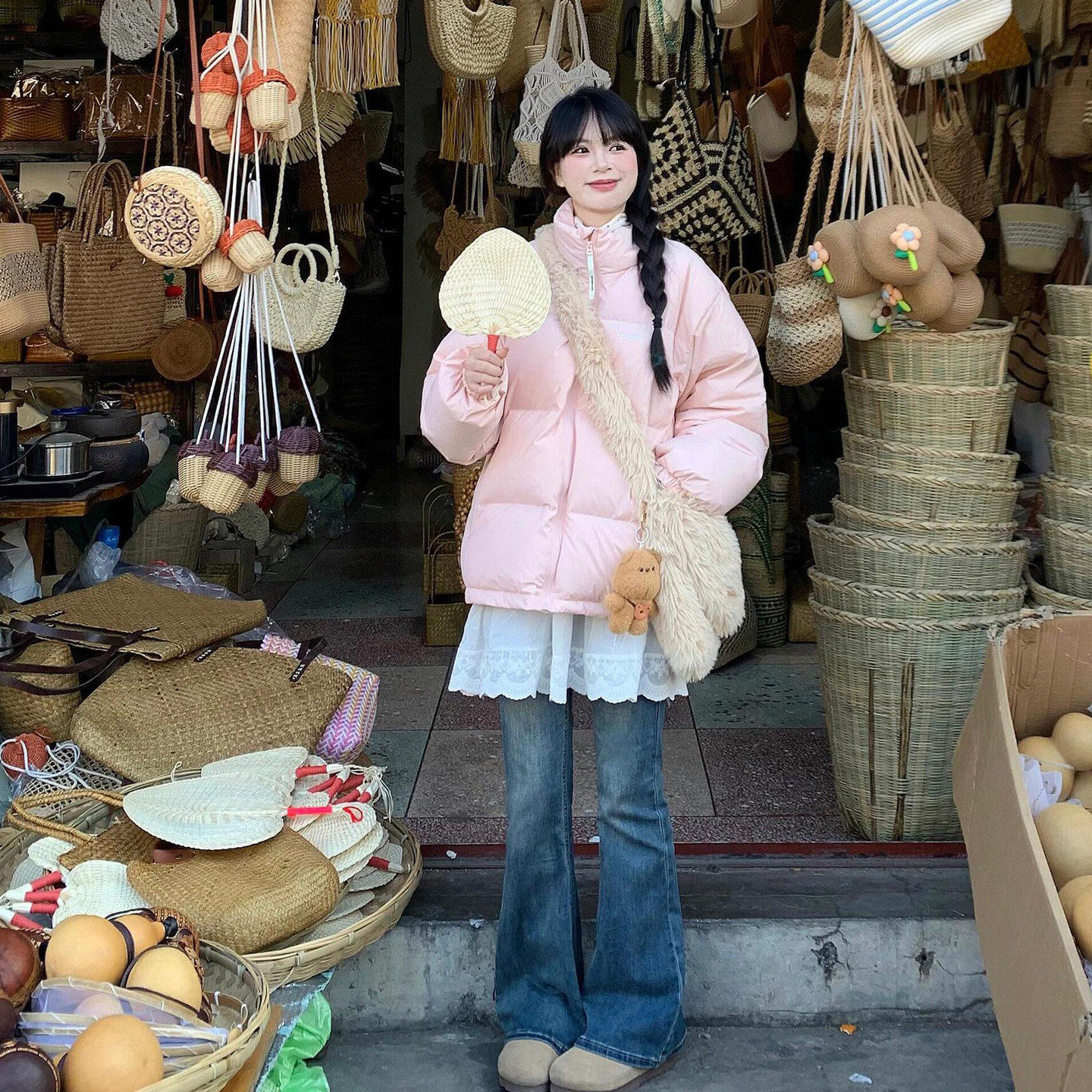 黑色短款情侣羽绒棉服女2025冬季新款加厚面包服保暖连帽棉衣外套,淘宝优惠券,粉丝福利购,淘宝优惠卷