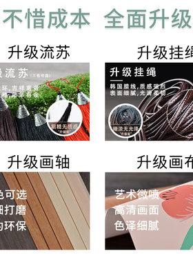 梵高艺术油画布艺挂画电表箱遮挡画墙面装饰挂布背景布墙布免打孔
