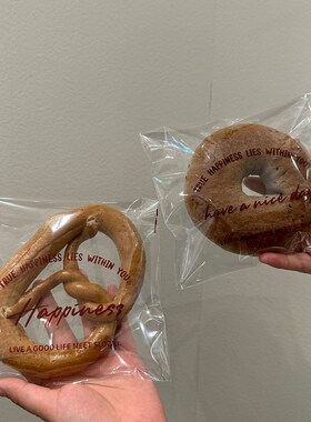 面包包装袋贝果吐司甜甜圈自粘封盒子分单独一次性透明烘焙打包小