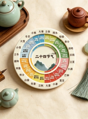 二十四节气冰箱贴中国风传统文化创意家居装饰磁贴装饰型创意磁贴
