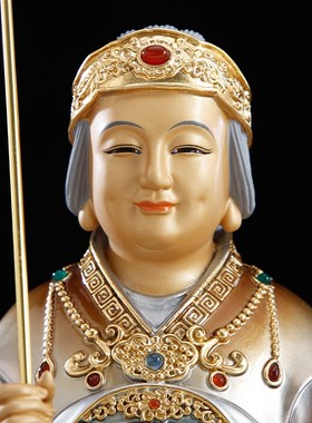 速发纯铜彩绘黑老太像方妈妈像道家东黑地北神像供奉黑老太太像佛