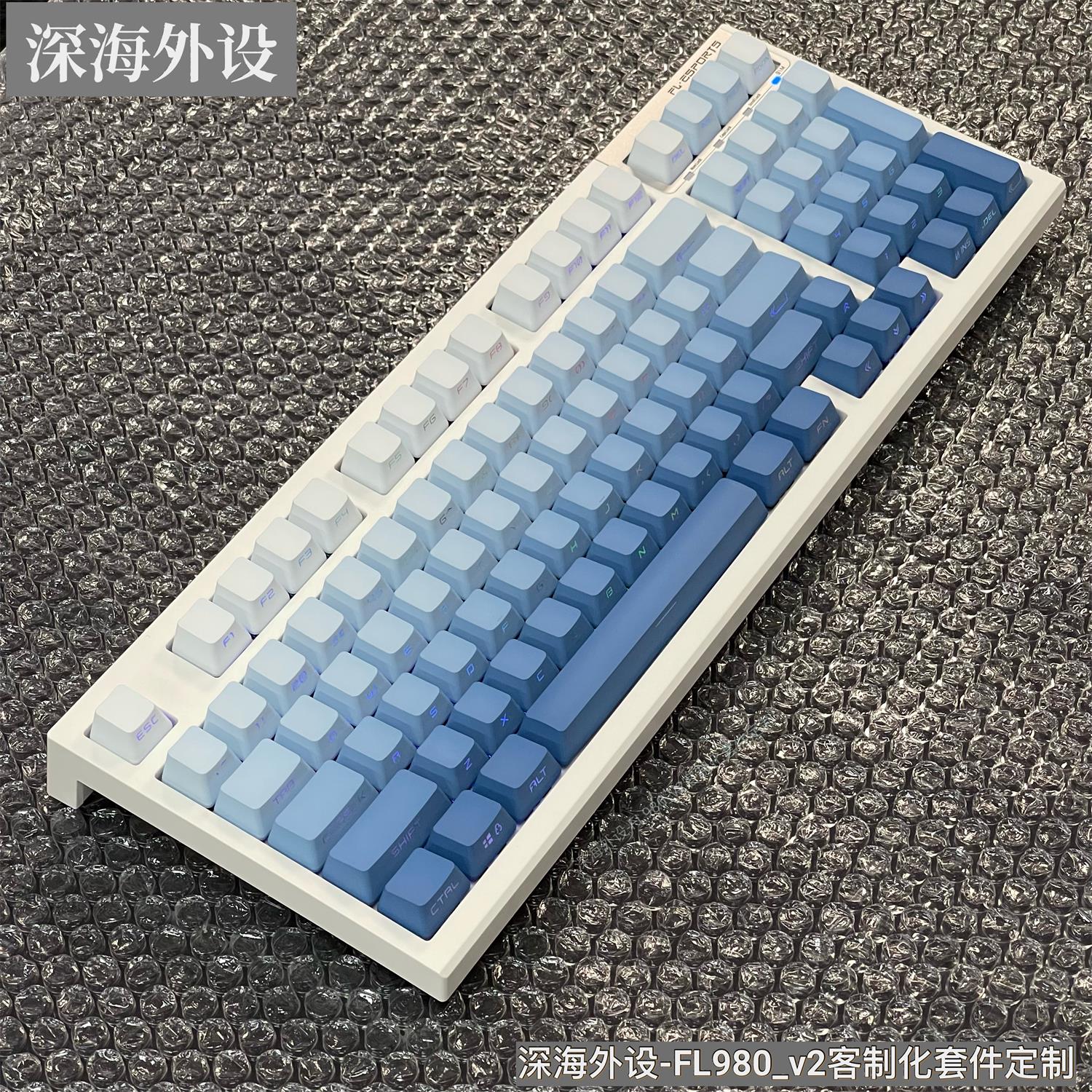 新品腹灵FL980V2成品定制 客制化机械键盘无线蓝牙三模侧刻热插拔 - 图3