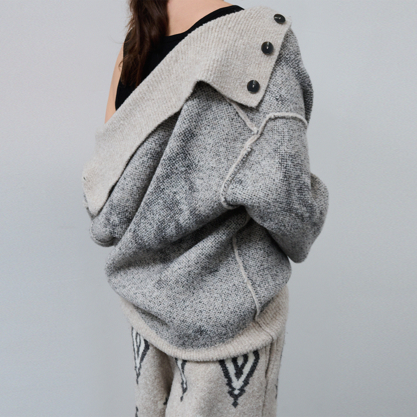 322WORKHOUSE费尔岛菱格毛衣外套女2025新款秋冬立领针织开衫B812,淘宝优惠券,粉丝福利购,淘宝优惠卷