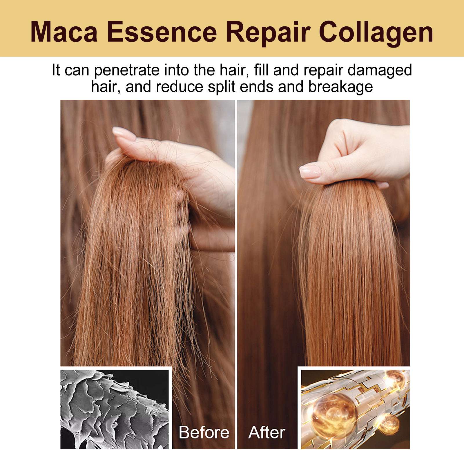 Collagen hair care essential oil repairs split ends and impr - 图1