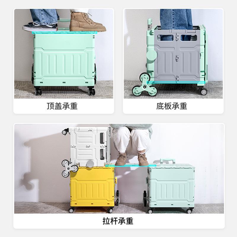 买菜小拉车折叠购物车超市手拉车便携式拉杆车快递小推车爬楼拖车 - 图2