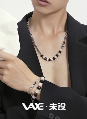 TF张泽禹潮酷手链黑曜石手串中性