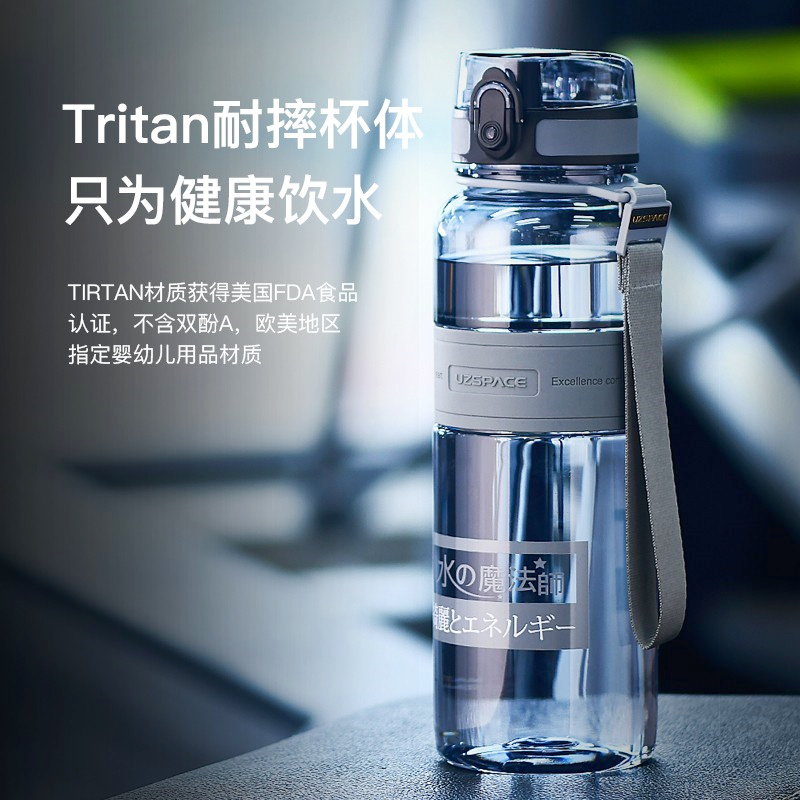 进口1500毫升运动水杯男大容量健身食品级水壶超大号便携塑料防摔 - 图1