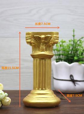 新款婚庆道具金色罗马柱摆件创意客厅酒柜办公室样板房软装饰摆设