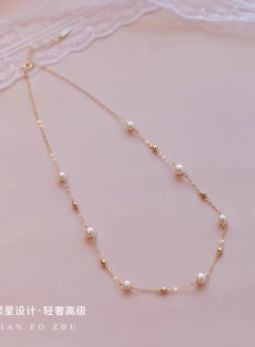满天星珍珠项链女轻奢小众高级感