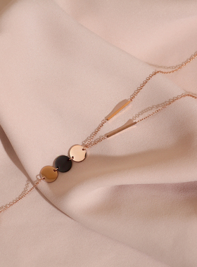 圆片球球流苏项链女款2026新款