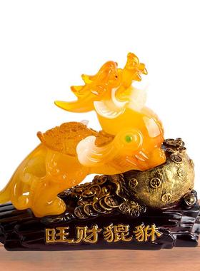 厂家直销家居客厅装饰品 一对皮休貔貅办公室桌面摆件 树脂工艺品