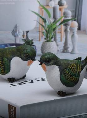 仿真 动物模型玩具奇异鸟树脂摆件客厅摆设几维鸟小鸟可爱桌面