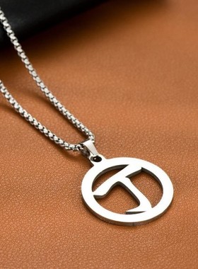 金美澳 钛钢项链 姓氏饰品百家姓毛衣链吊坠生日礼物爆款网红情侣