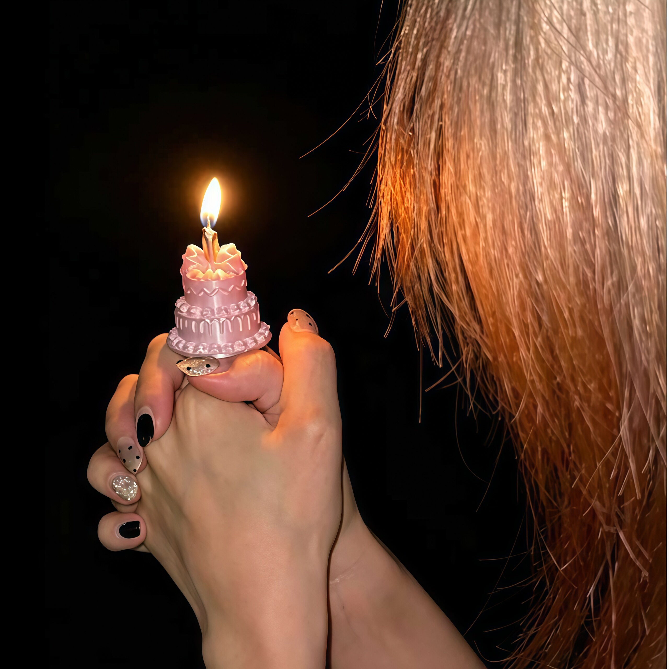 Candle cake ring ins style birthday jewelry high-looking finger small decoration atmosphere photo artifact